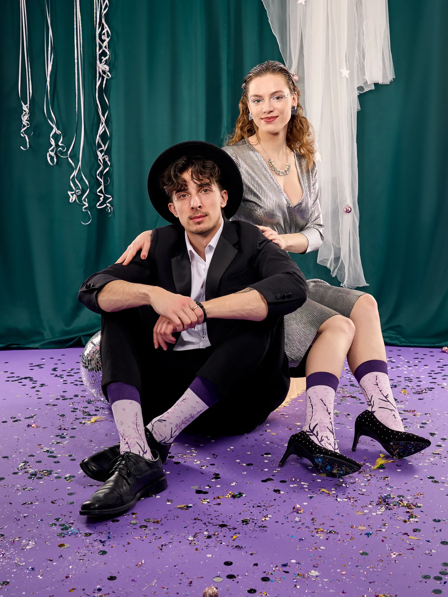 Chaussettes rigolotes en fibres de bambou Lavande - Image 4