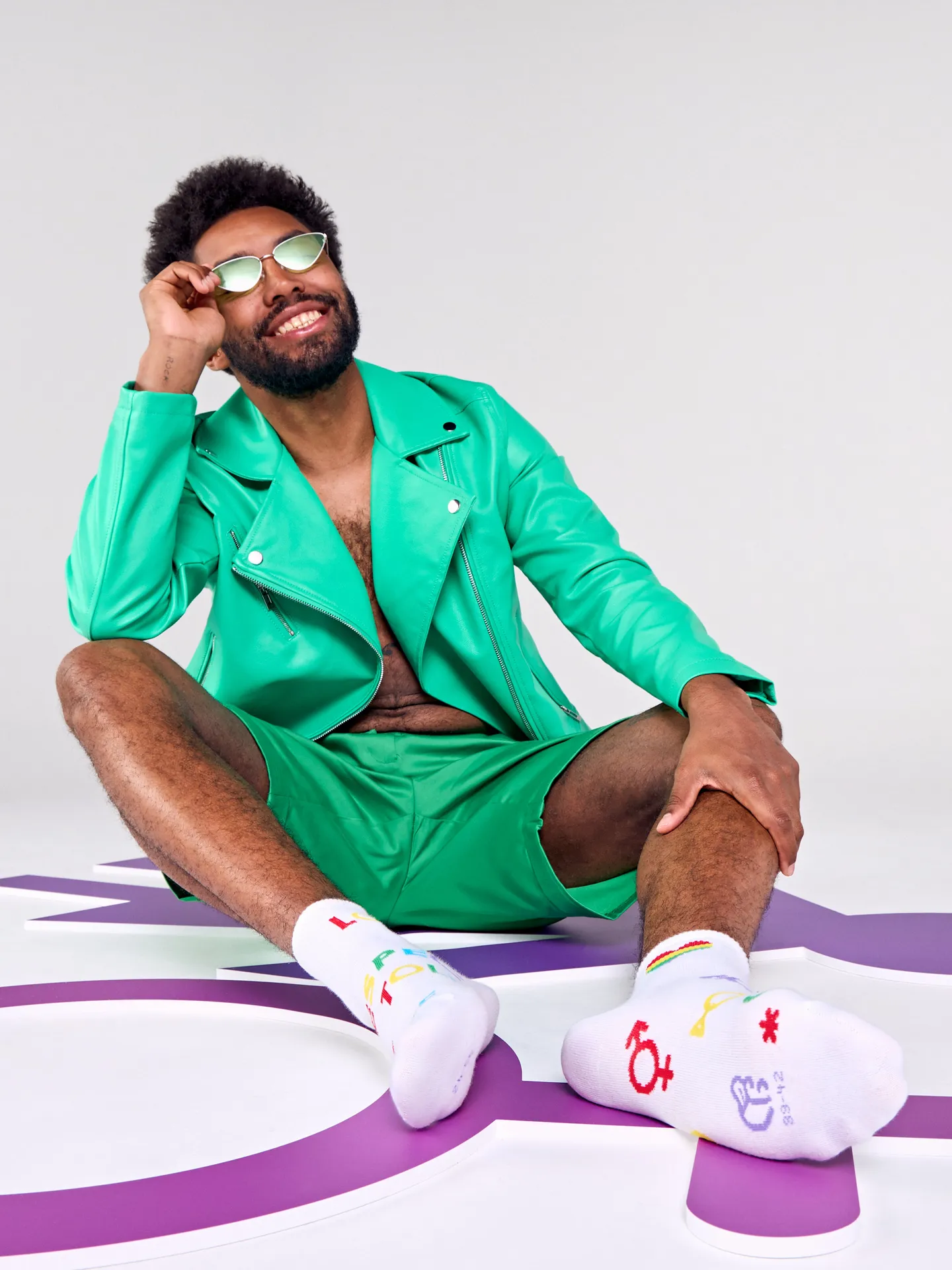 Chaussettes mi-mollet rigolotes Amour et respect - Image 5