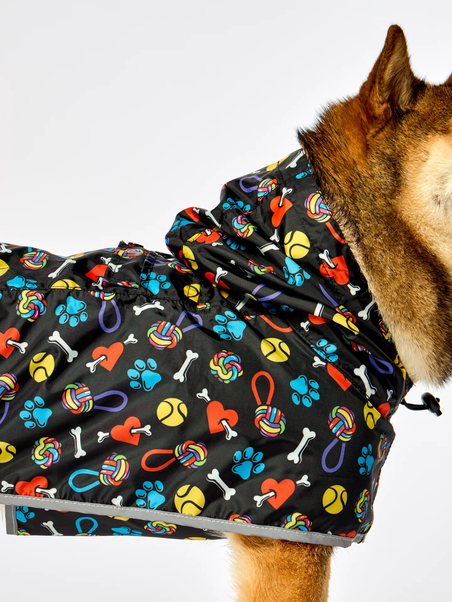 Manteau de pluie pour chien Petits coeurs et pattes - Image 4