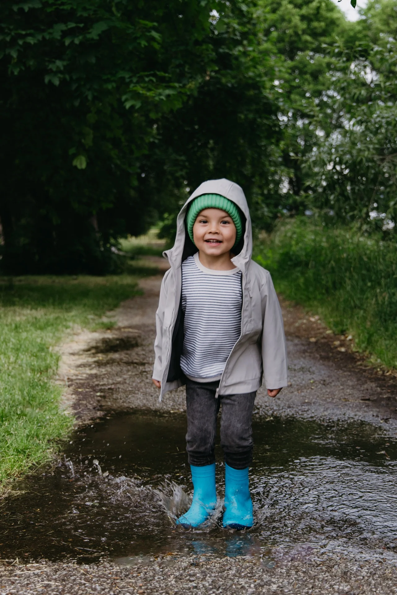 Bottes de pluie pieds nus Be Lenka Pudds pour enfants - Bleu turquoise - Image 3