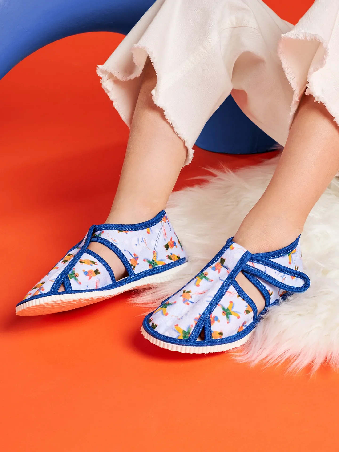 Pantoufles à bout fermé pour enfants Hiver avec un bonhomme de neige - Image 6