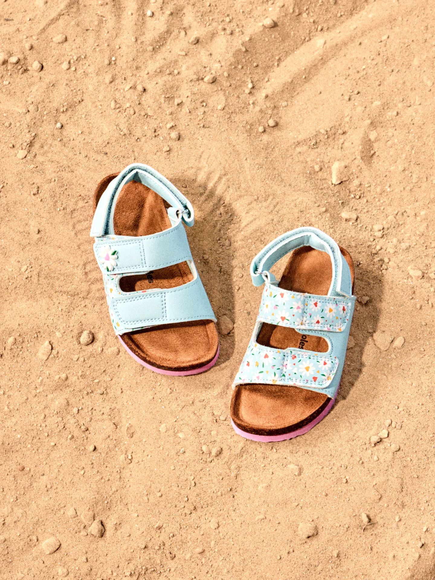 Sandales en liège pour enfants Petits coeurs et marguerites - Image 5