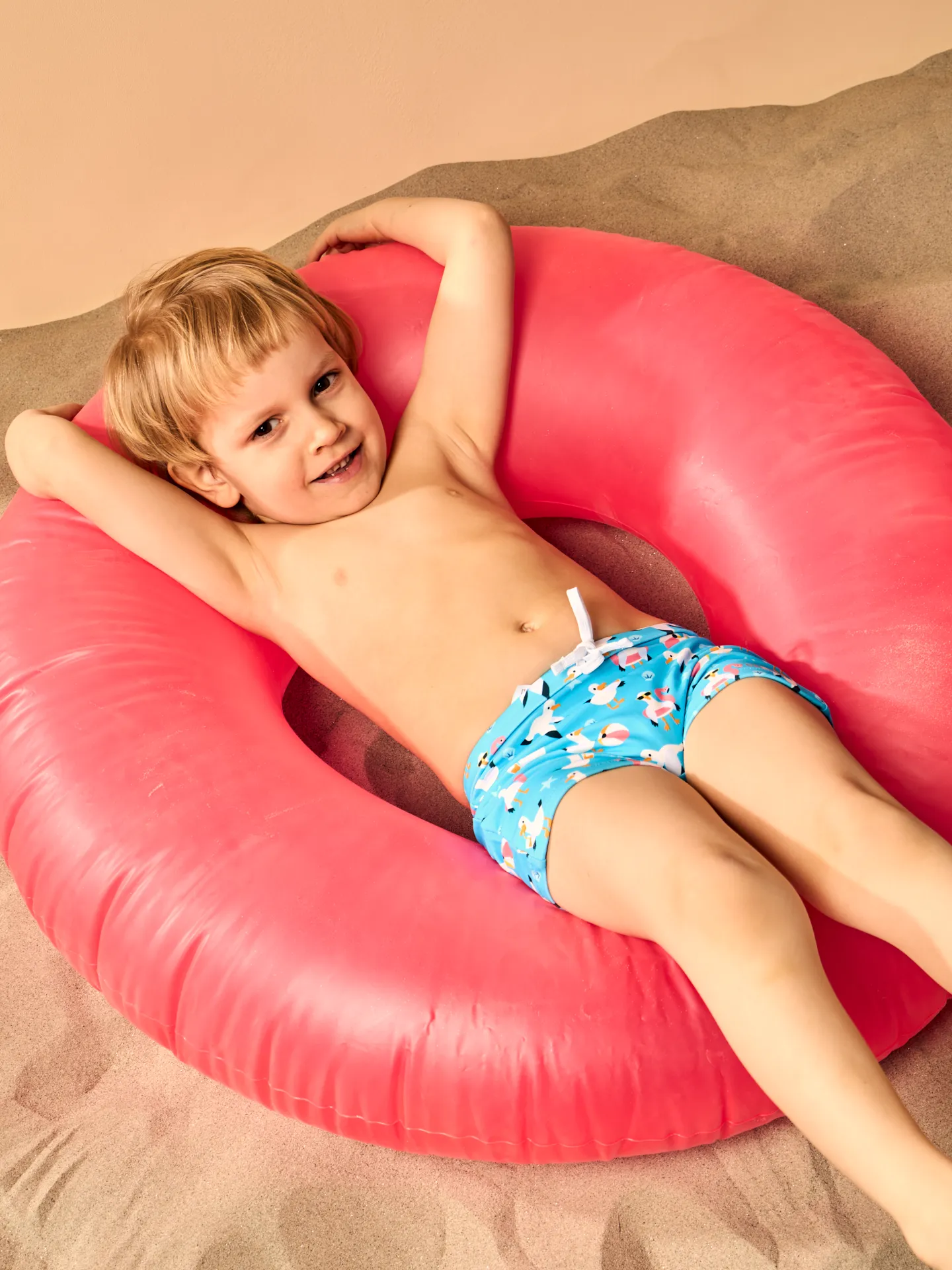 Short de bain élastique et rigolo pour enfants Mouette en vacances - Image 4