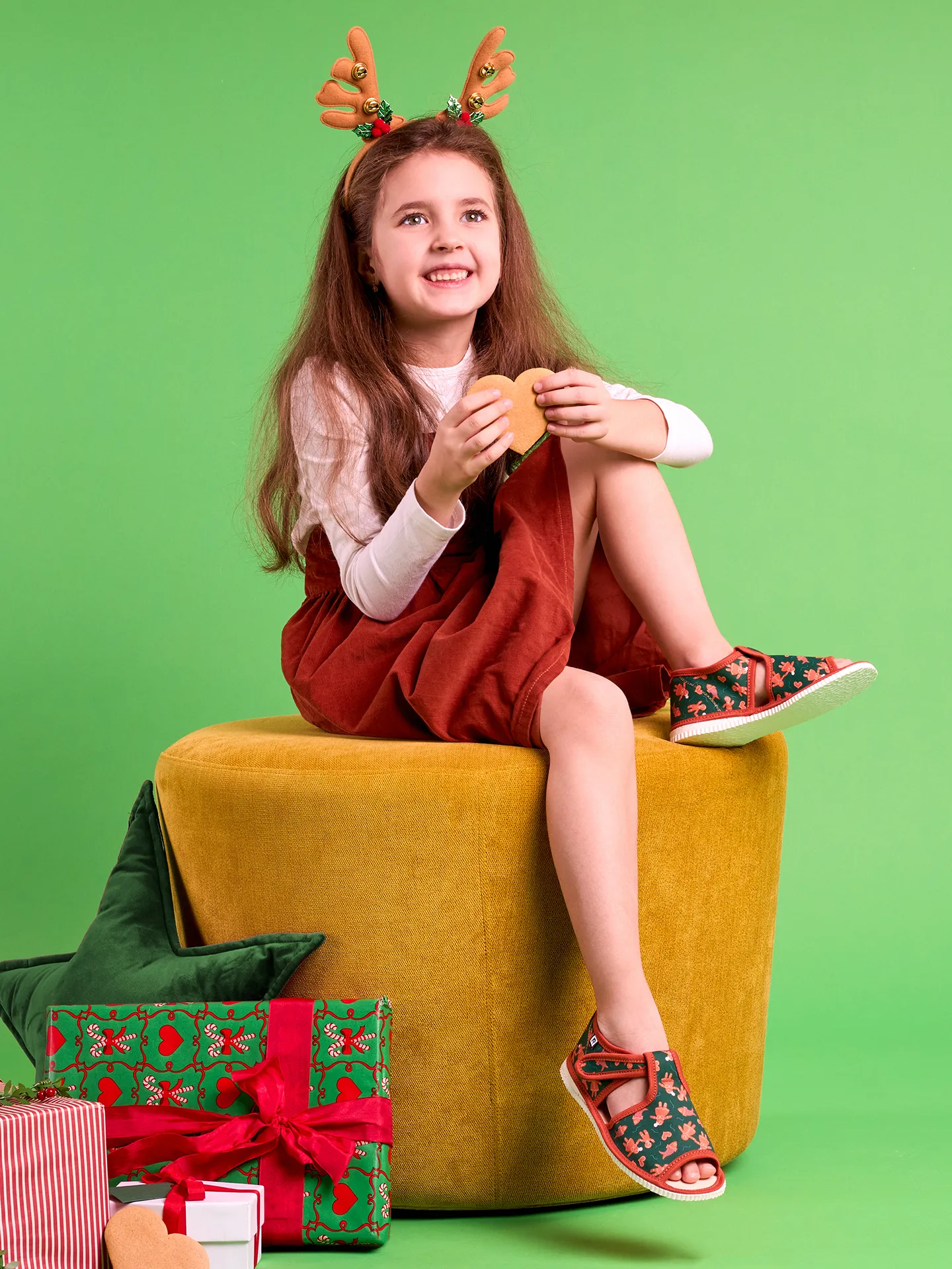 Pantoufles à bout ouvert pour enfants Pain d’épices - Image 5