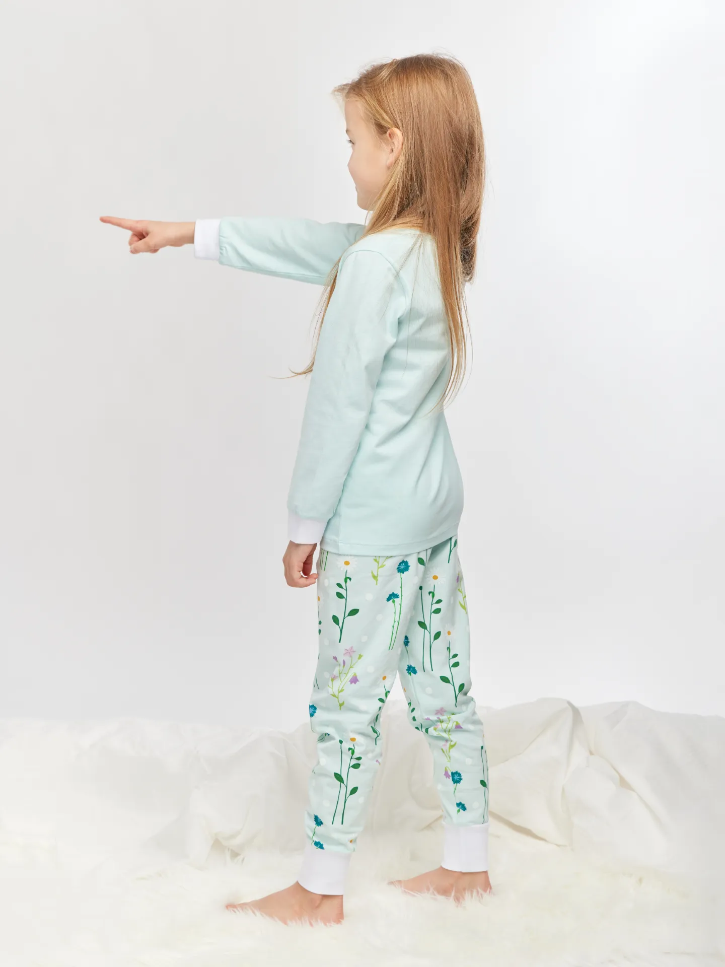 Pyjama rigolo pour enfants Fleurs de prairie - Image 4
