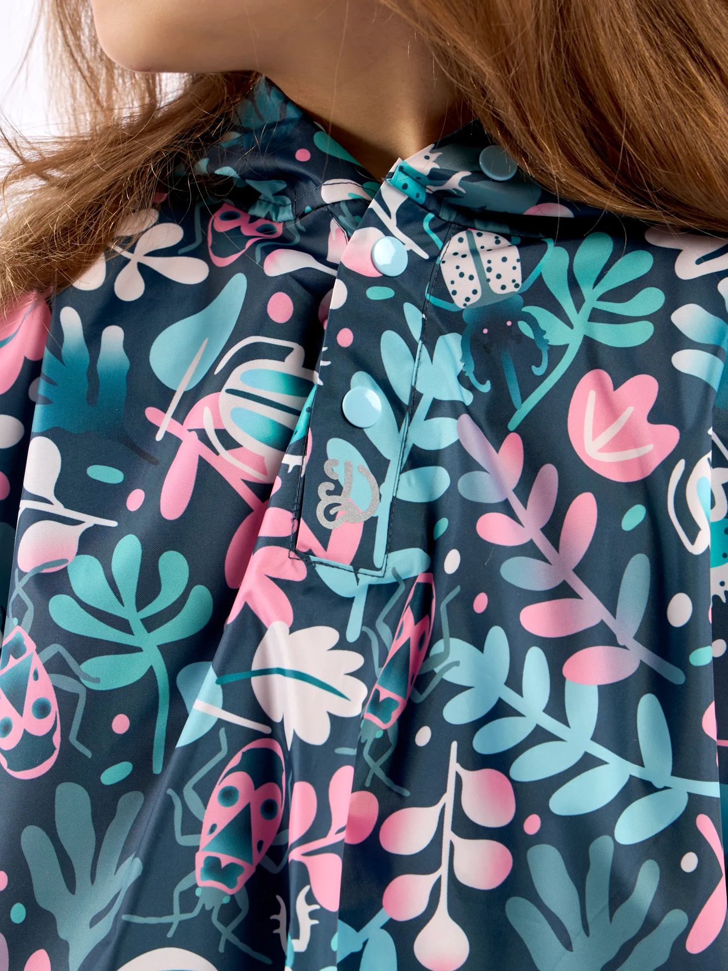 Manteau de pluie rigolo pour enfants Feuilles et insectes - Image 4