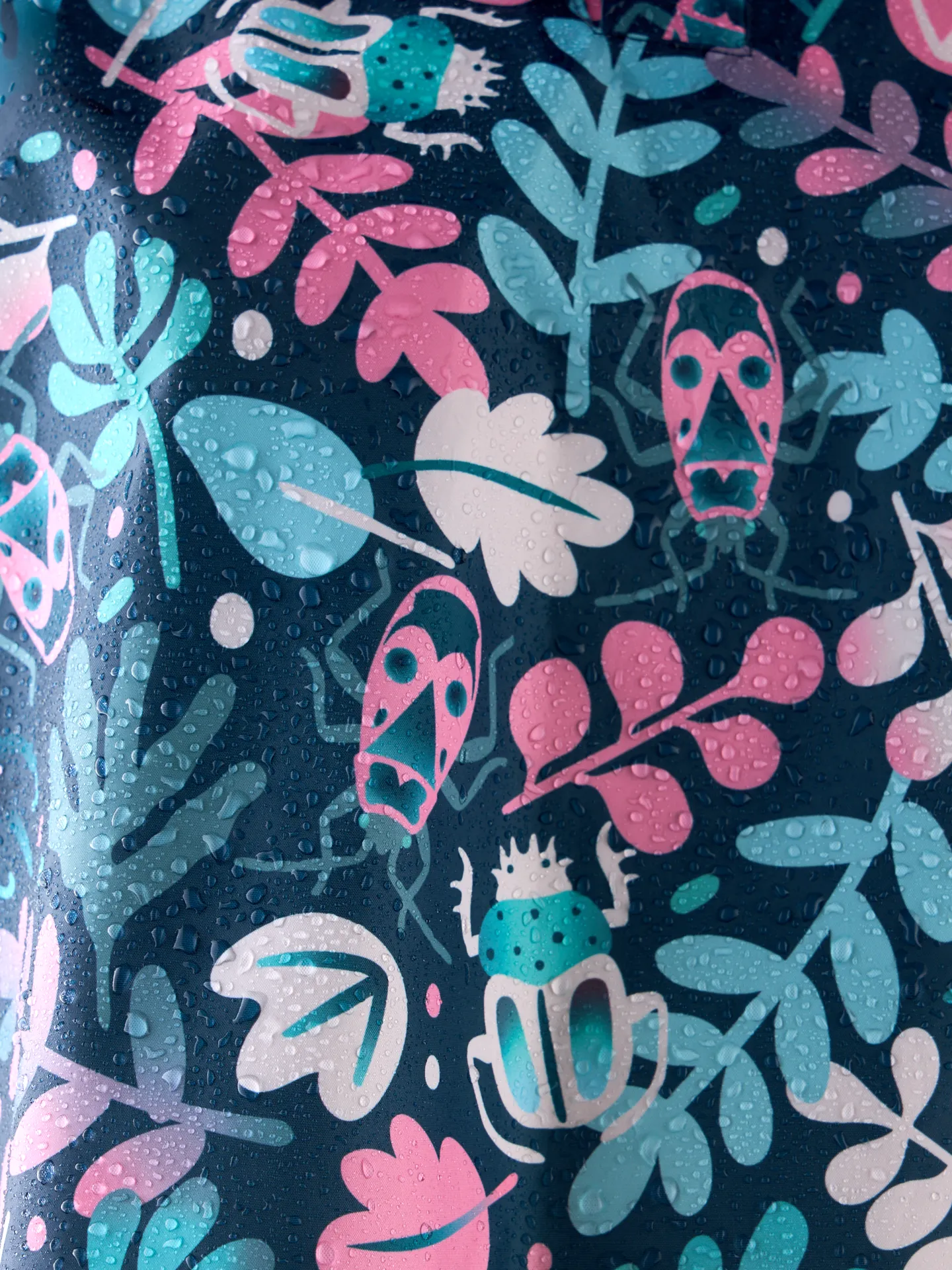 Manteau de pluie rigolo pour enfants Feuilles et insectes - Image 7