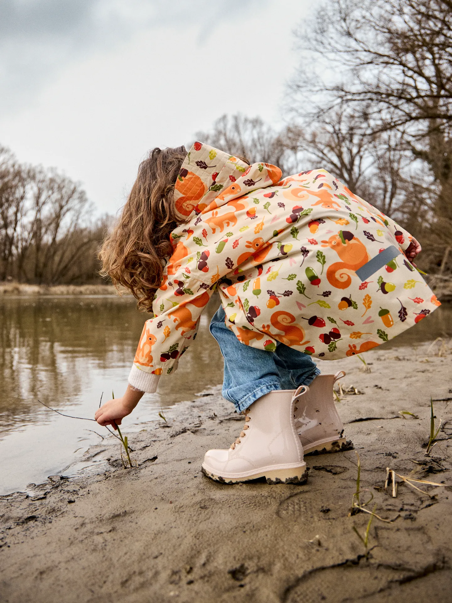 Manteau de pluie rigolo pour enfants Écureuil et noix - Image 11