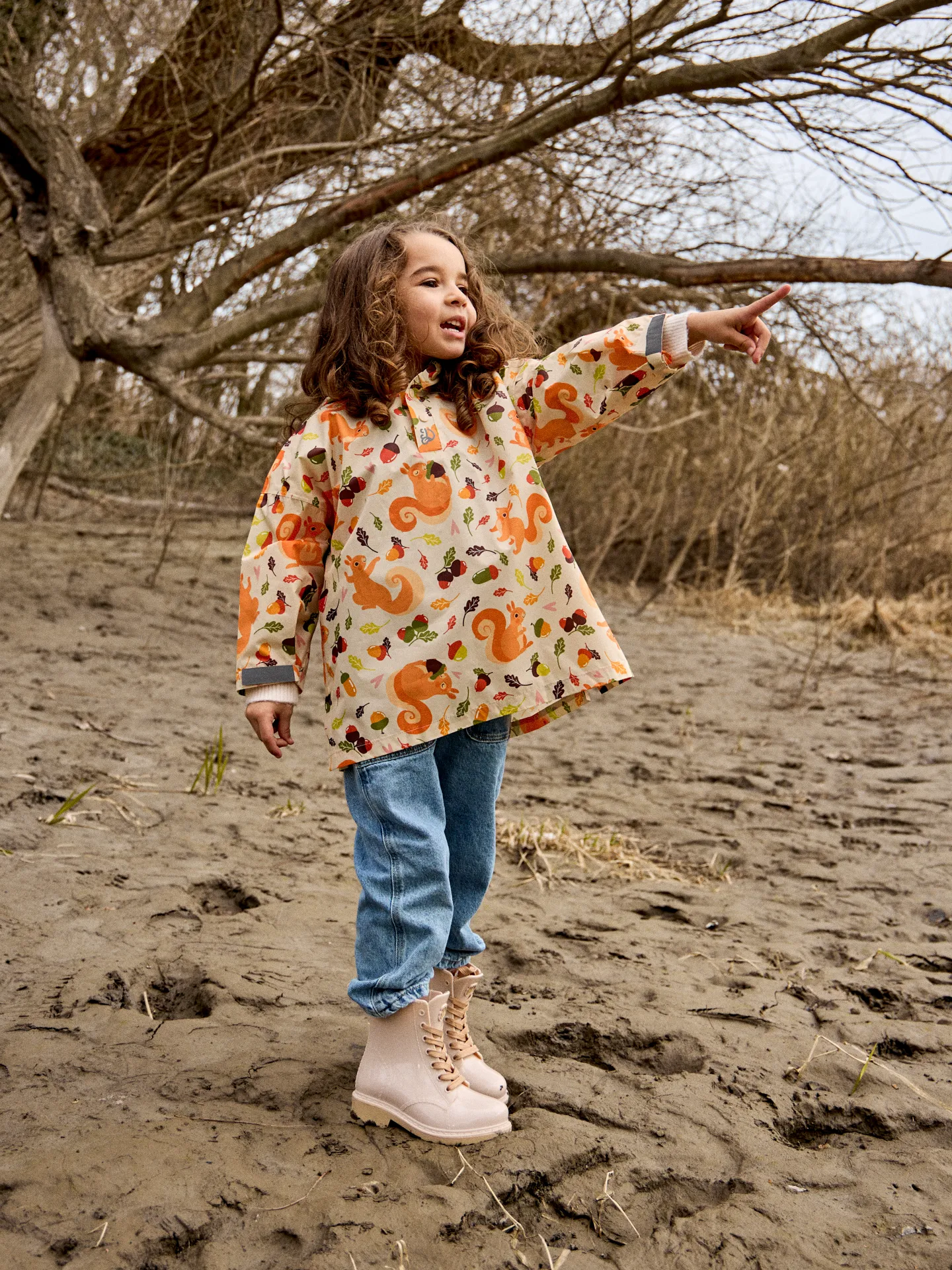Manteau de pluie rigolo pour enfants Écureuil et noix - Image 8