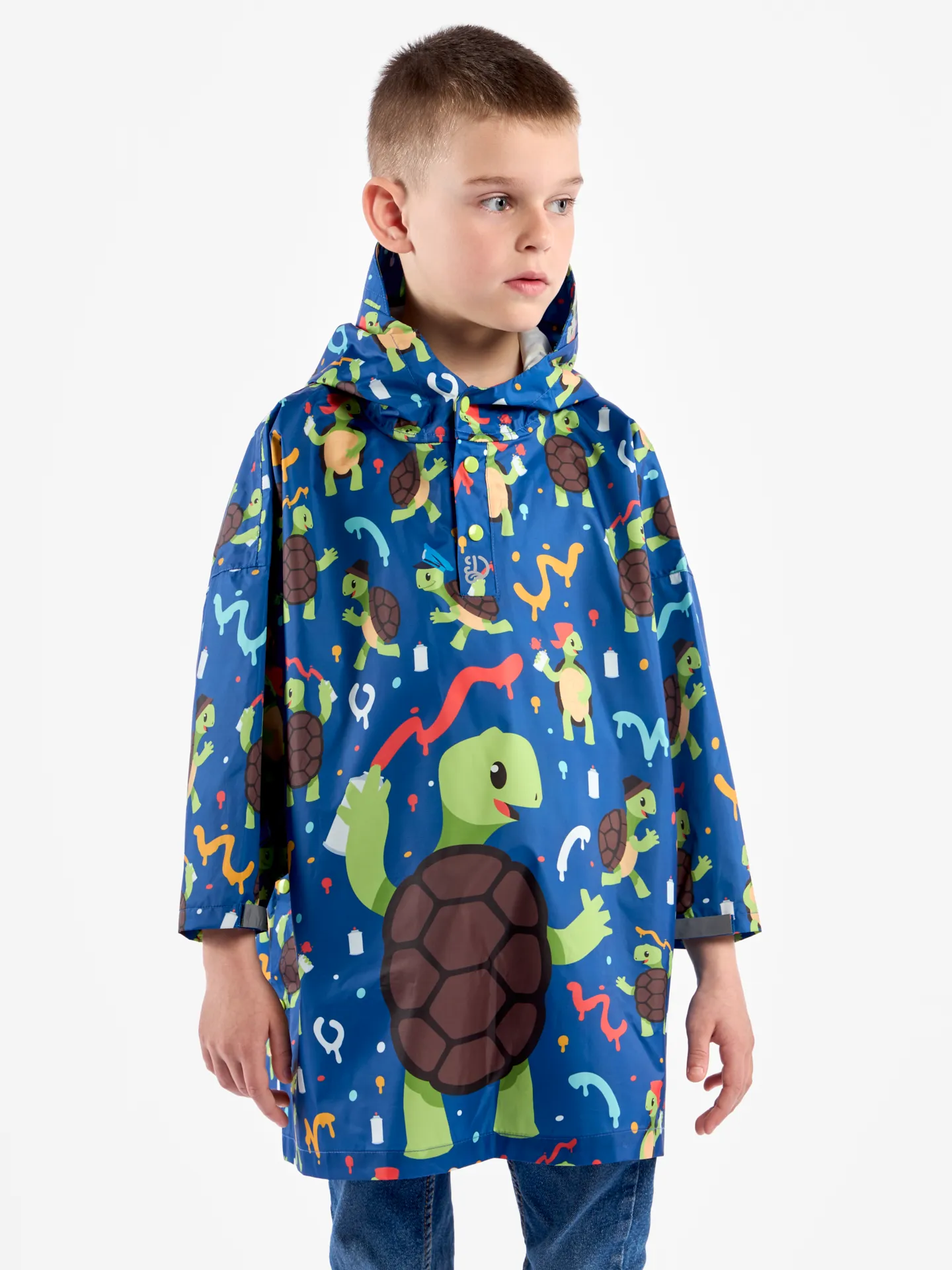 Manteau de pluie rigolo pour enfants L’artiste tortue - Image 5