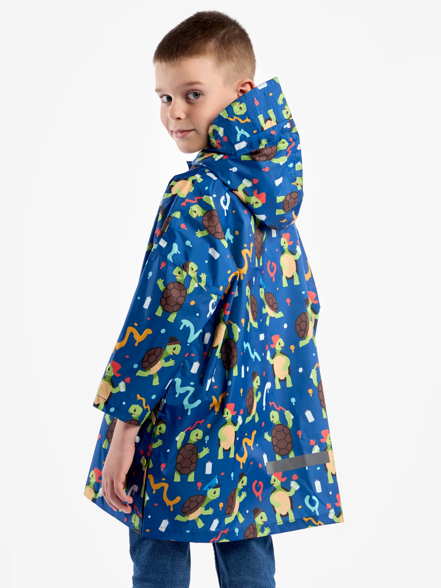Manteau de pluie rigolo pour enfants L’artiste tortue - Image 6