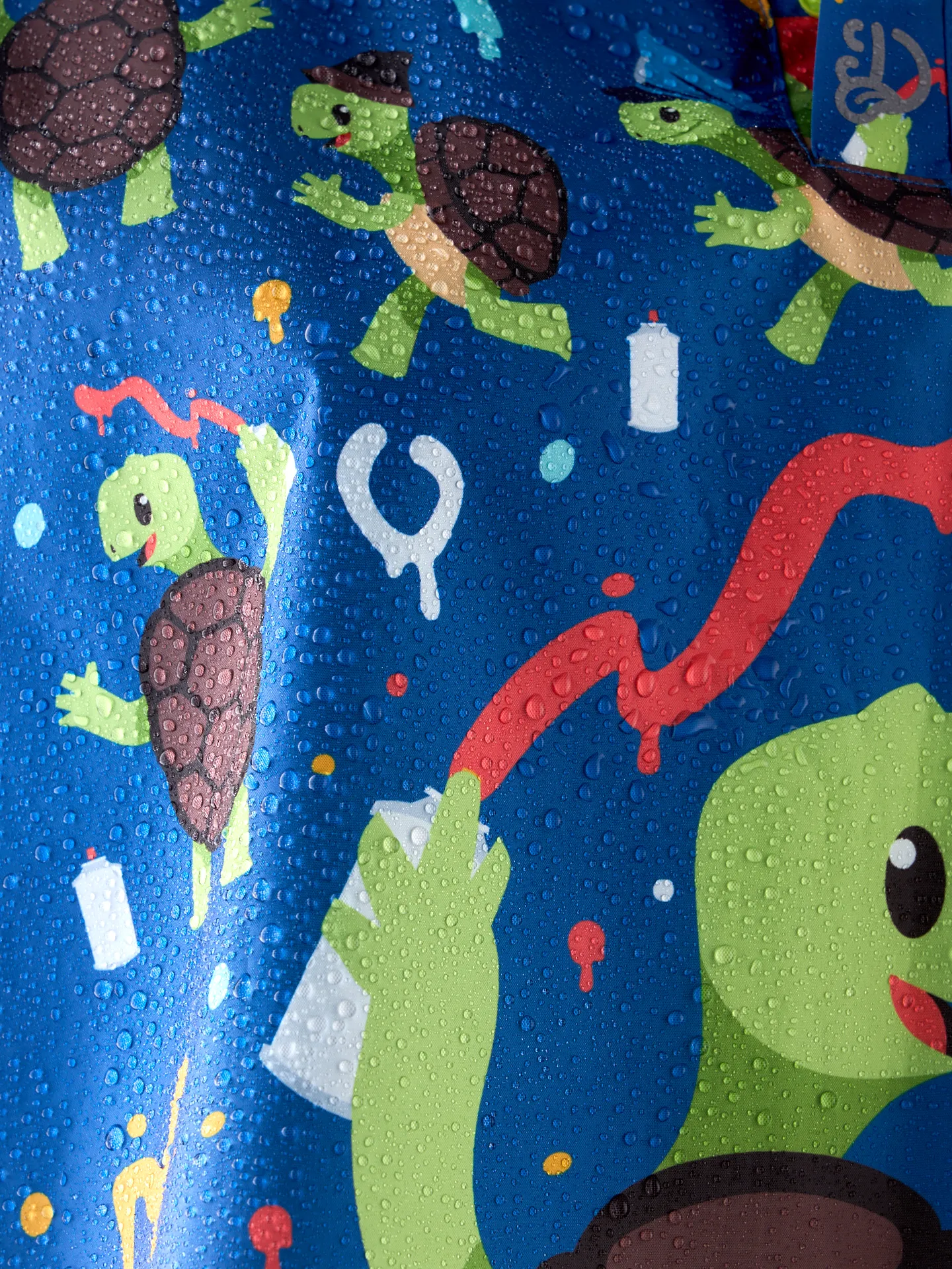 Manteau de pluie rigolo pour enfants L’artiste tortue - Image 7