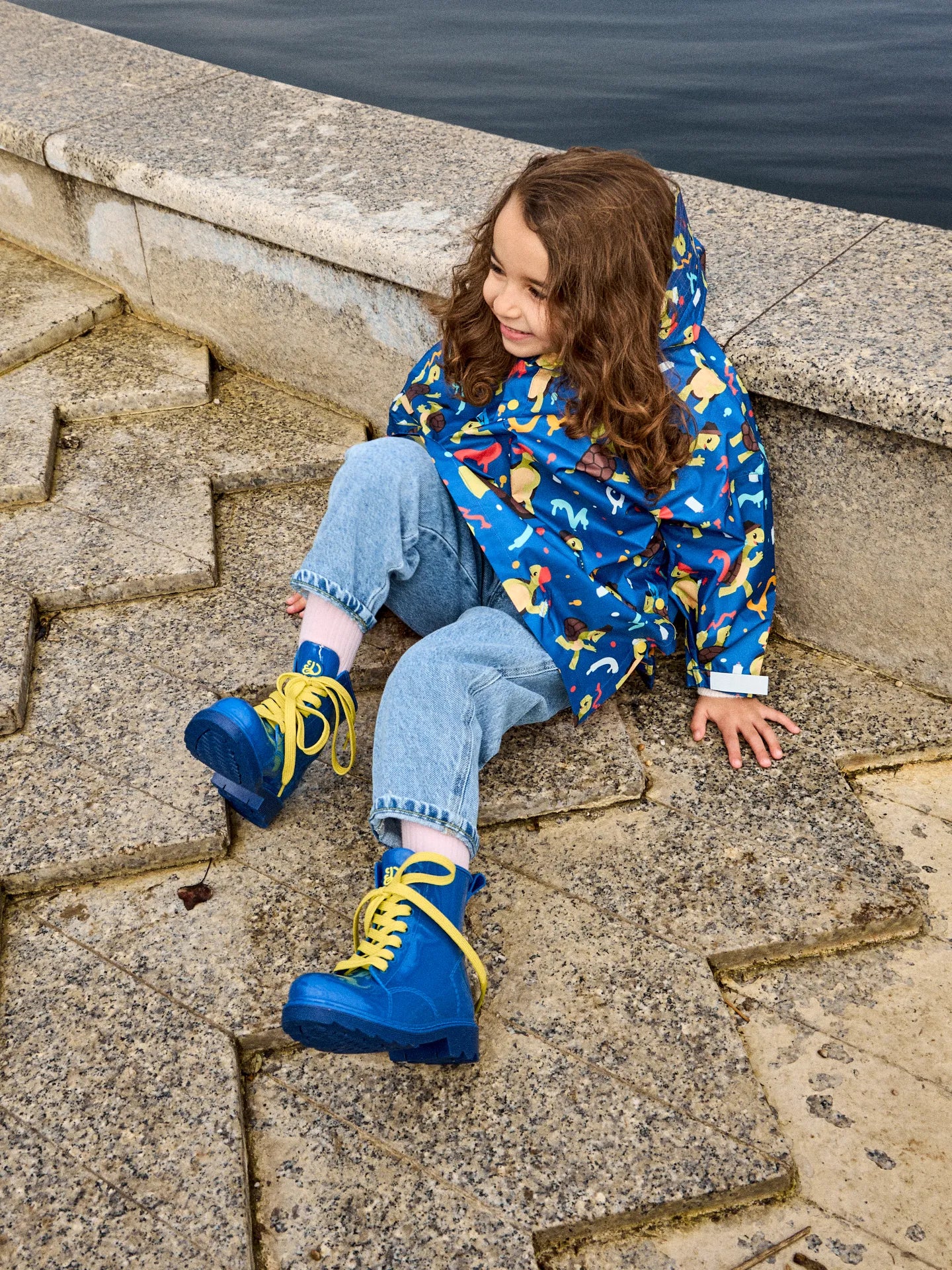 Manteau de pluie rigolo pour enfants L’artiste tortue - Image 8
