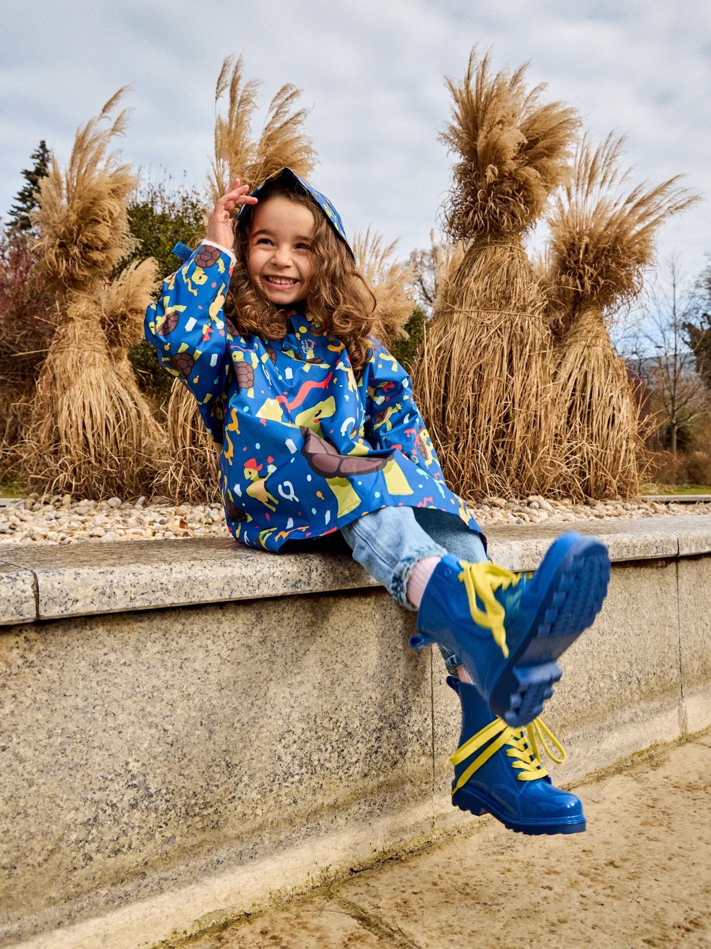Manteau de pluie rigolo pour enfants L’artiste tortue - Image 9