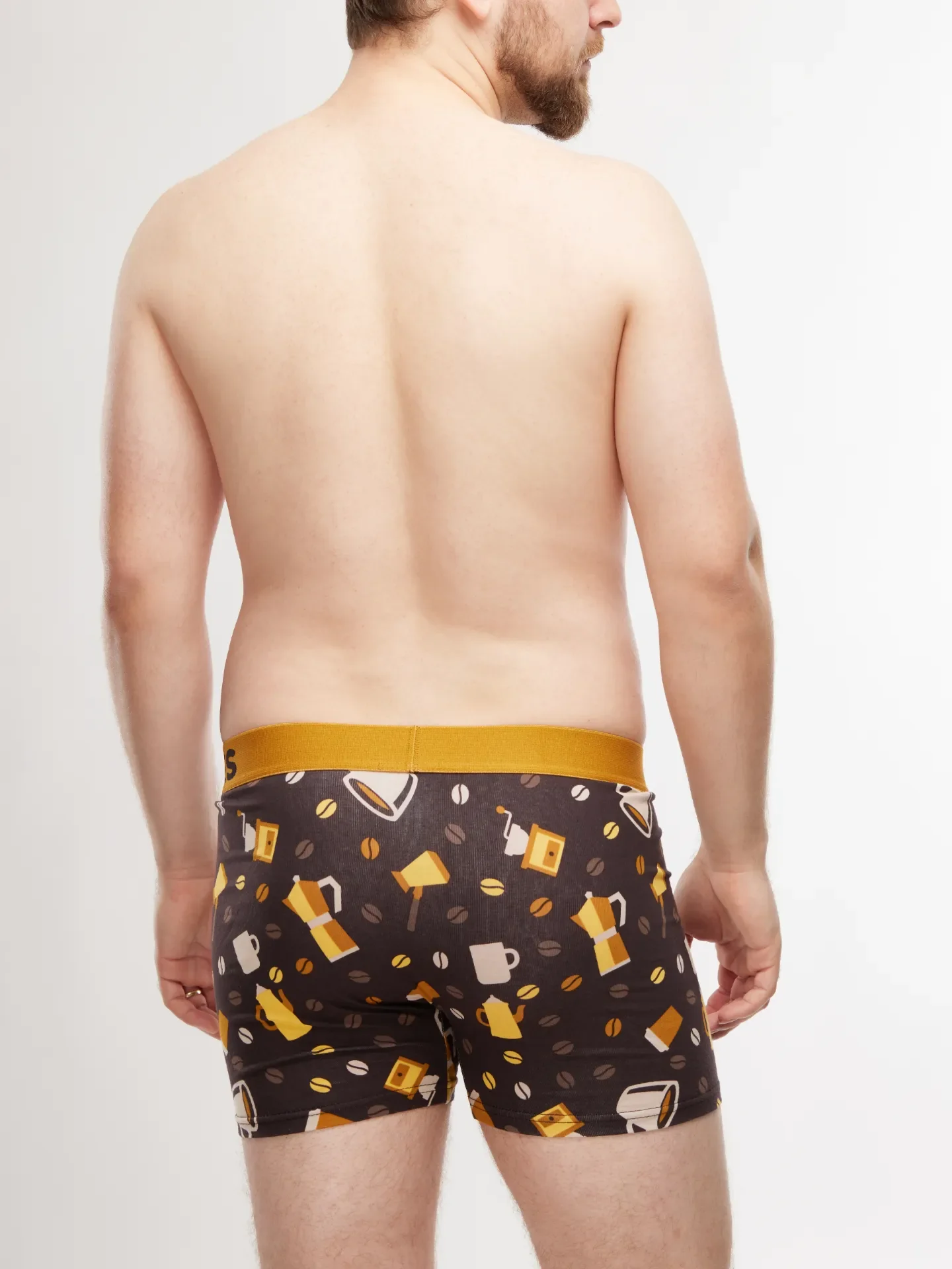 Boxer rigolo pour hommes Grains de café - Image 4