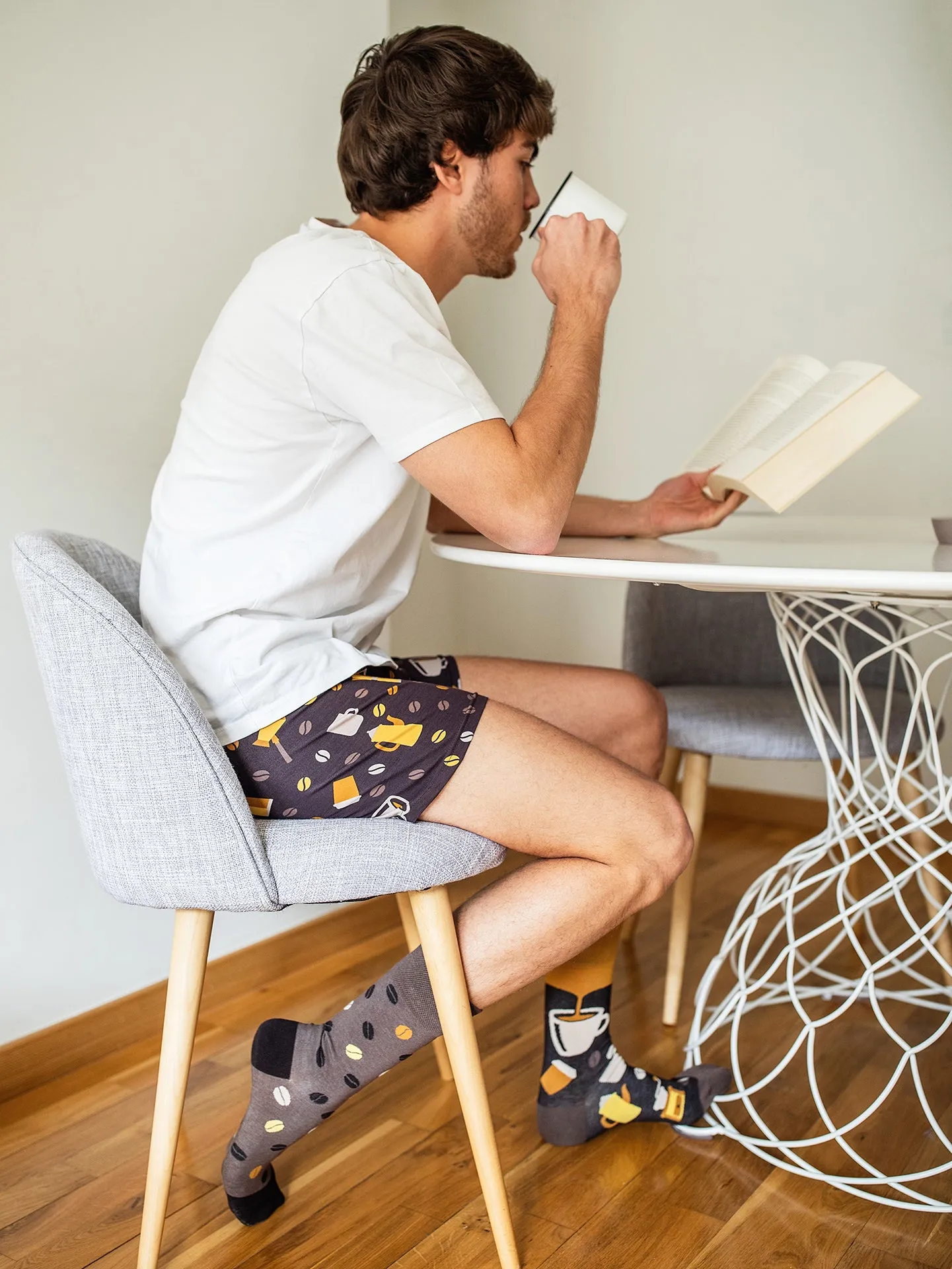 Boxer rigolo pour hommes Grains de café - Image 5