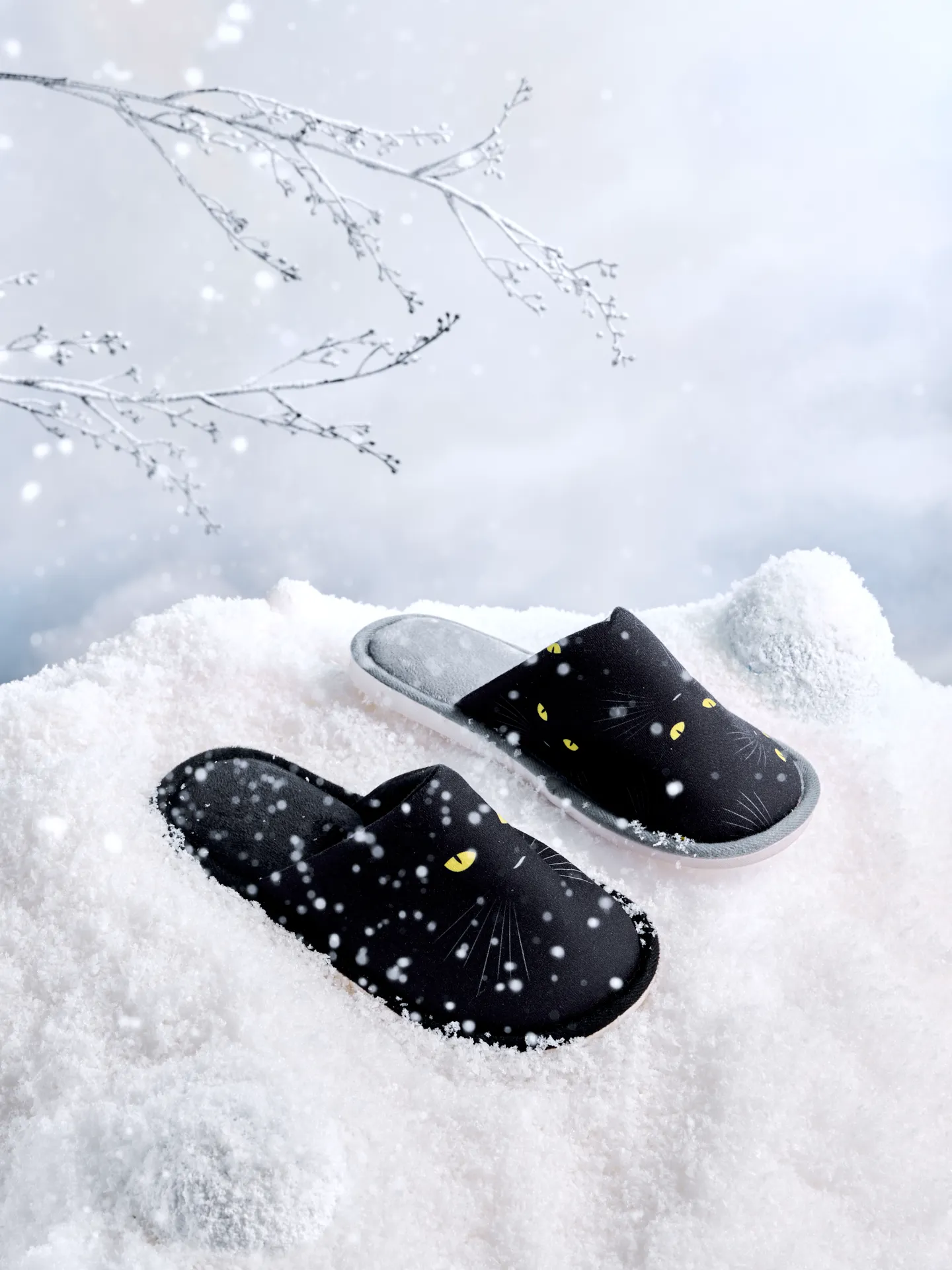 Pantoufles rigolotes Yeux de chat - Image 6